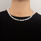 Jewelry Broken Silver Few Two Imitation Pearl Triangle Necklace Necklace Women's Sparkling Simple Necklace