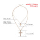 Jewelry Size Double Pearl Cross Pendant Necklace Ladies Simple Temperament Trend Necklace