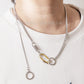 Ins cold geometric multi-layer clavicle chain titanium steel vacuum plated 18k real gold niche necklace female
