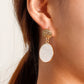 Jewelry ins geometric exaggerated large ring mother-of-pearl pendant earrings female hot girl trendy cool earrings