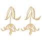 E185 Exaggerated light luxury hollowed out tulip geometric earrings ZA personality three-dimensional retro temperament earrings