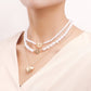 Jewelry Simple Fashion Imitation Pearl Versatile Necklace Niche Natural Love Pendant Clavicle Chain