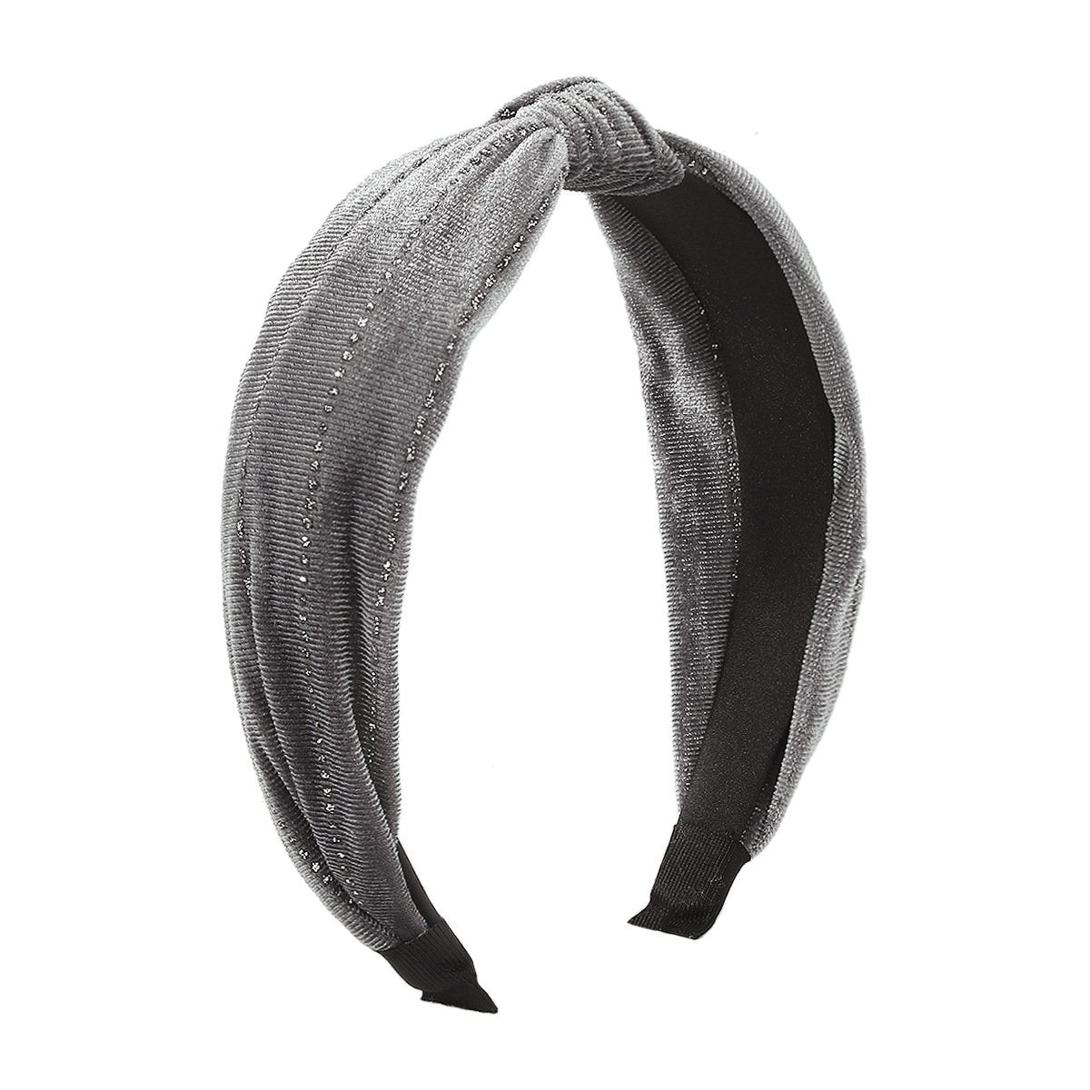 F475 autumn and winter hair accessories golden velvet solid color knotted simple pressed hair going out daily adult headband