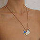 N9815 single-layer snake bone chain necklace cloud Tai Chi gossip drop oil eye necklace simple personality necklace