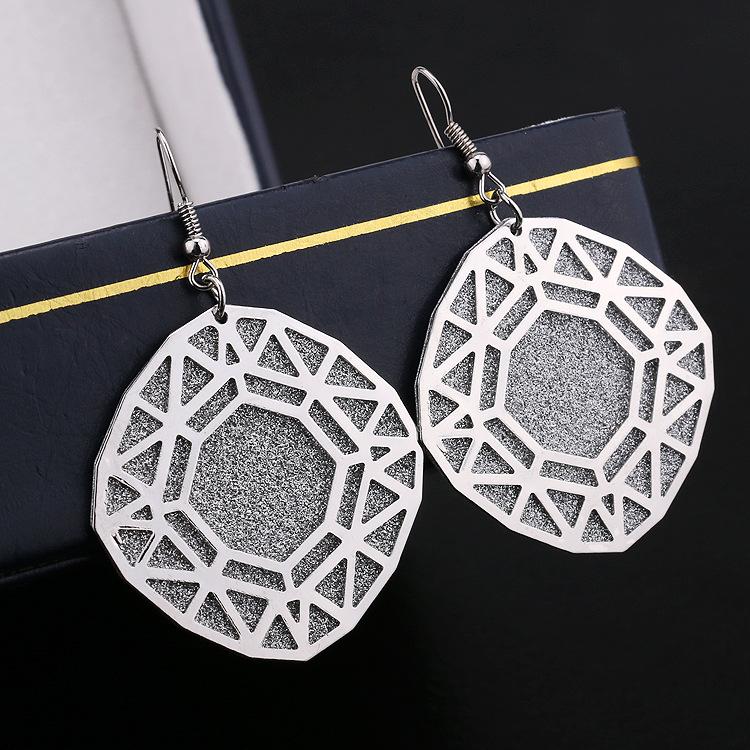 Original single jewelry exaggerated double-layer swing bird's nest frosted earrings earrings
