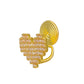 Full diamond love mosquito coil ear clip without ear hole ins niche design heart-shaped ear bone clip painless earrings female