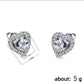 Summer Fashion Light Luxury Jewelry Heart Diamond Earrings Female Niche Design Sense Crystal Earrings Jewelry