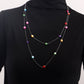 Jewelry long double-layer tassel color zircon necklace women's sweater chain ins metal necklace