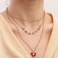 Jewelry Temperament Colorful Butterfly Devil's Eye Necklace Female Creative Eye Geometric Personality Necklace