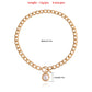 Jewelry simple Cuban thick chain OT buckle pearl pendant necklace female punk ins trend necklace