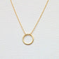 Personality Fashion Ladies Jewelry Simple Empty Circle Geometric Pendant Necklace Exquisite Clavicle Chain