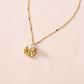 Ins niche light luxury stainless steel shell pearl gold-plated pendant fashion simple all-match metal necklace female