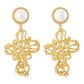 Retro Fashion Irregular Cross Earrings Medieval Geometric Court Earrings