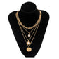 Jewelry Temperament Retro Pearl Sunflower Pendant Necklace Versatile Metal Chain Clavicle Necklace