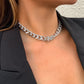Jewelry Temperament Inlaid Rhinestone Small Butterfly Necklace Hip Hop Simple Metal Aluminum Chain Clavicle Necklace