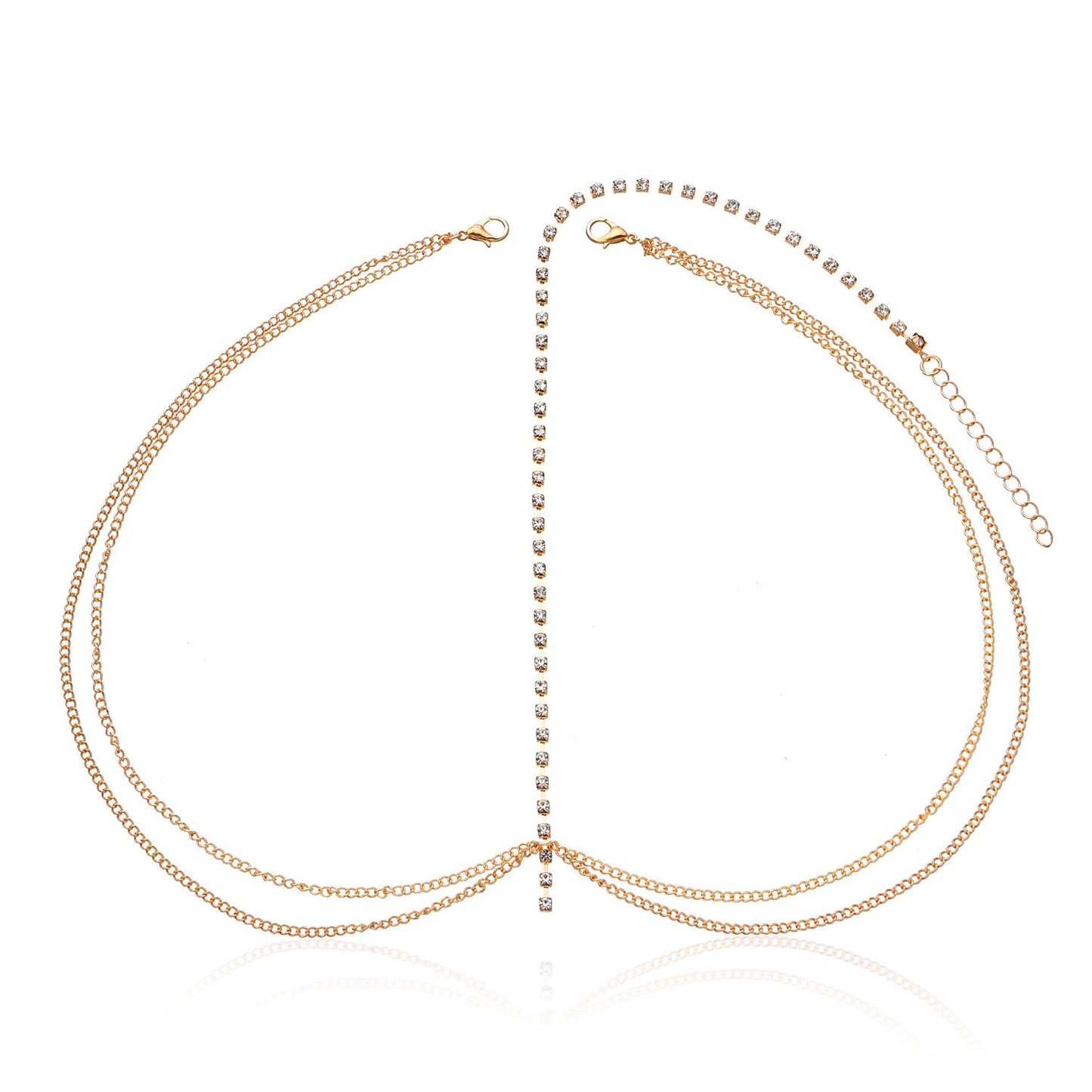 Street Shot Super Shiny Sequins Wavy Gem Diamond Chain Headwear Hairband Hair Accessories