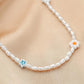 Fashion Personality Creative Handmade Baroque Small Flower Short Clavicle Chain Simple Pearl Necklace For Women