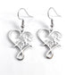 Titanium steel earrings stainless steel letter cross heart earrings ins indifferent high-end female