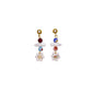Ethnic Fashion Personality Stainless Steel Baroque Small Flower Earrings Titanium Steel Temperament Beaded Pearl Earrings Jewelry Women