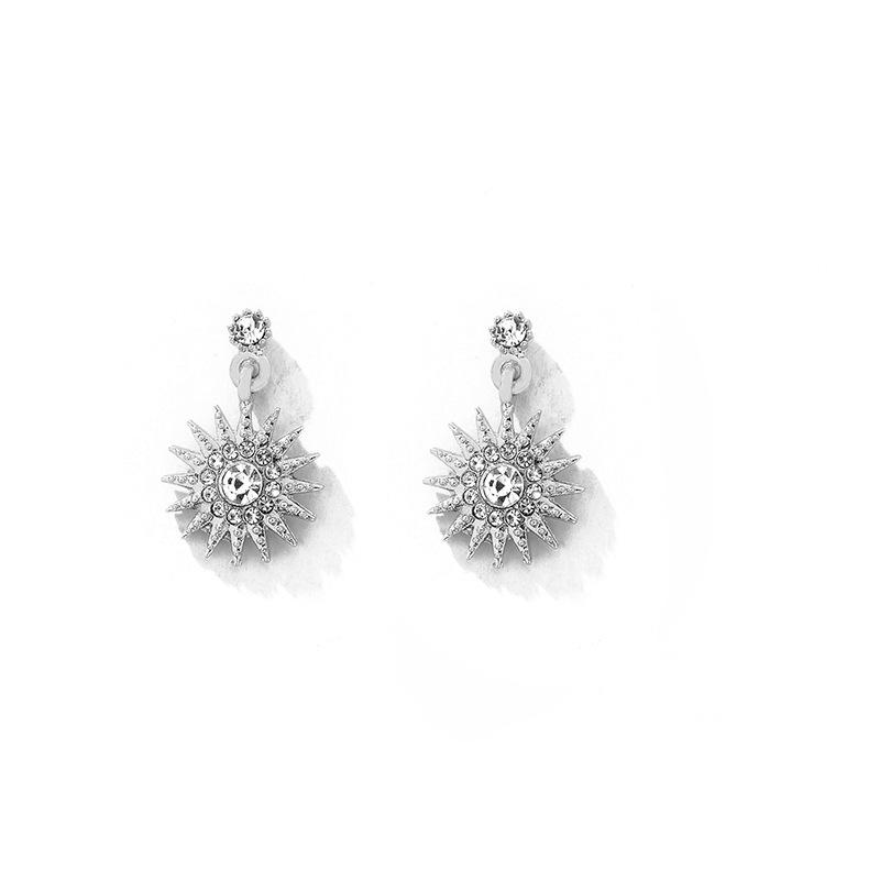 Jewelry Earrings Sunflower Temperament Diamond Earrings Sunflower Diamond Earrings Stud Earrings