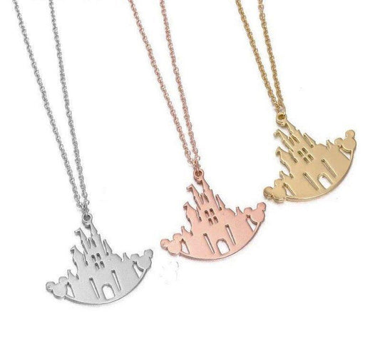 Explosive Cartoon Animation Paradise Castle Mickey Head Necklace Hollow Mickey Castle Necklace Pendant