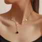 Stainless Steel Necklace Black Drip Titanium Steel Ring Clavicle Chain Classic Simple Necklace Not Fading Accessories