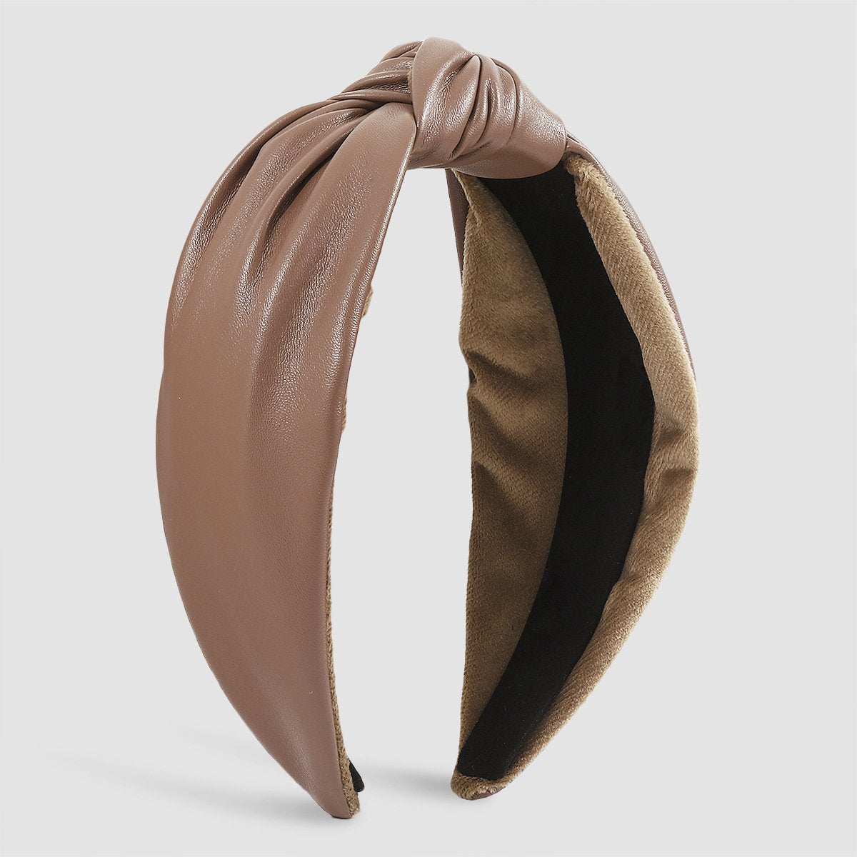 F4984 Hair Accessories French Elegant Hong Kong Retro Leather Headband Creative Flannel Fashion Headband Women