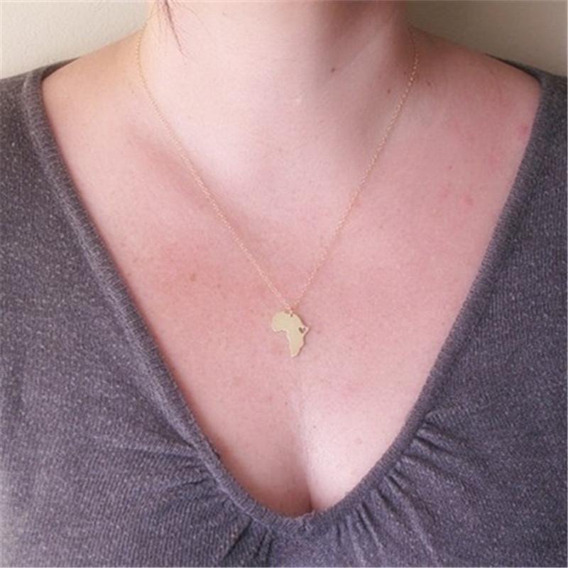Africa Map Necklace Jewelry
