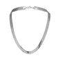 Snake Simple Wide Watch Chain Flat Chain Necklace Versatile Silver Men's Necklace