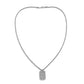 Jewelry Hip Hop Trendy People Inlaid Rhinestone Tag Necklace Retro Simple Metal Twist Chain Necklace