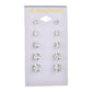 Heart earrings six-claw zircon stud earrings crystal 6 pairs stud earrings gifts