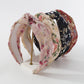 F4489 spring and summer small fresh floral embroidery headband women's chiffon yarn knotted gentle simple retro sweet headband