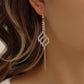 Tassel Zircon Geometric Earrings Personality Simple Temperament Style Drill Stud Earrings Women