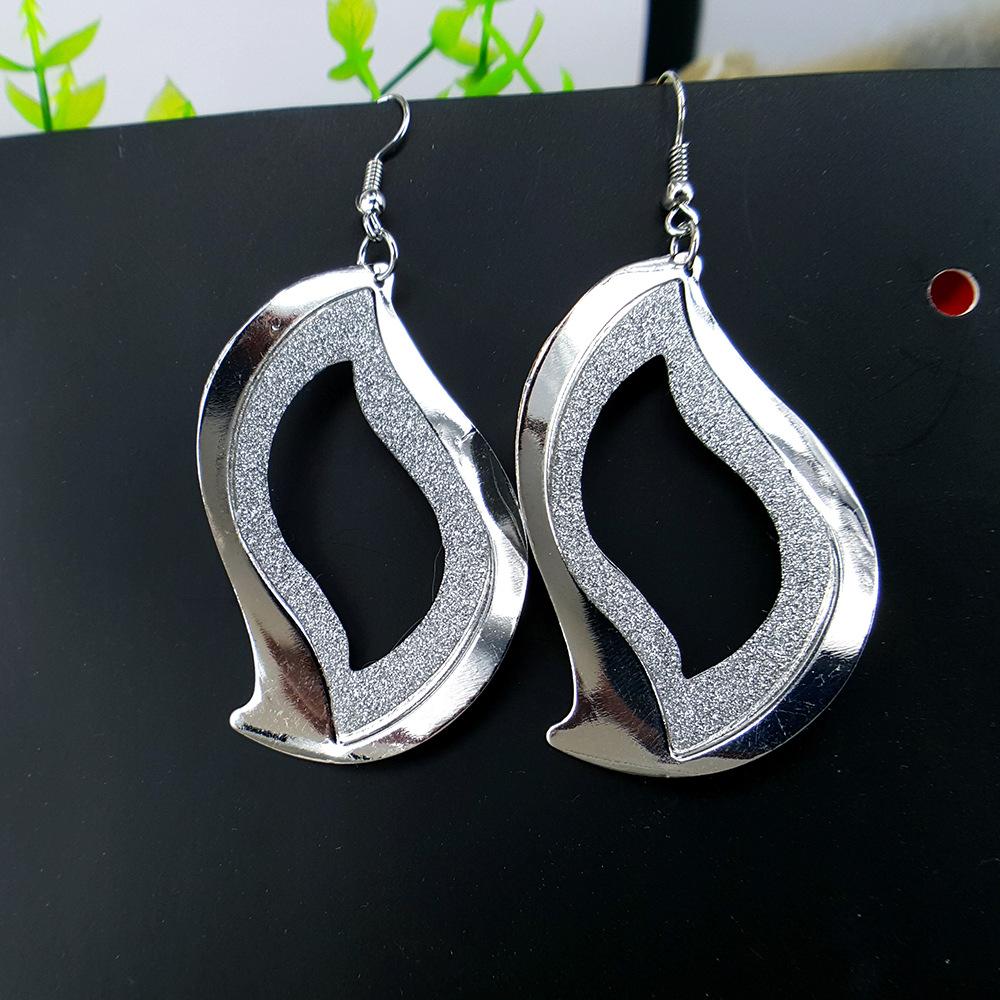Earrings Hollow Frosted Earrings Fashion Magazine Earrings fashionearring