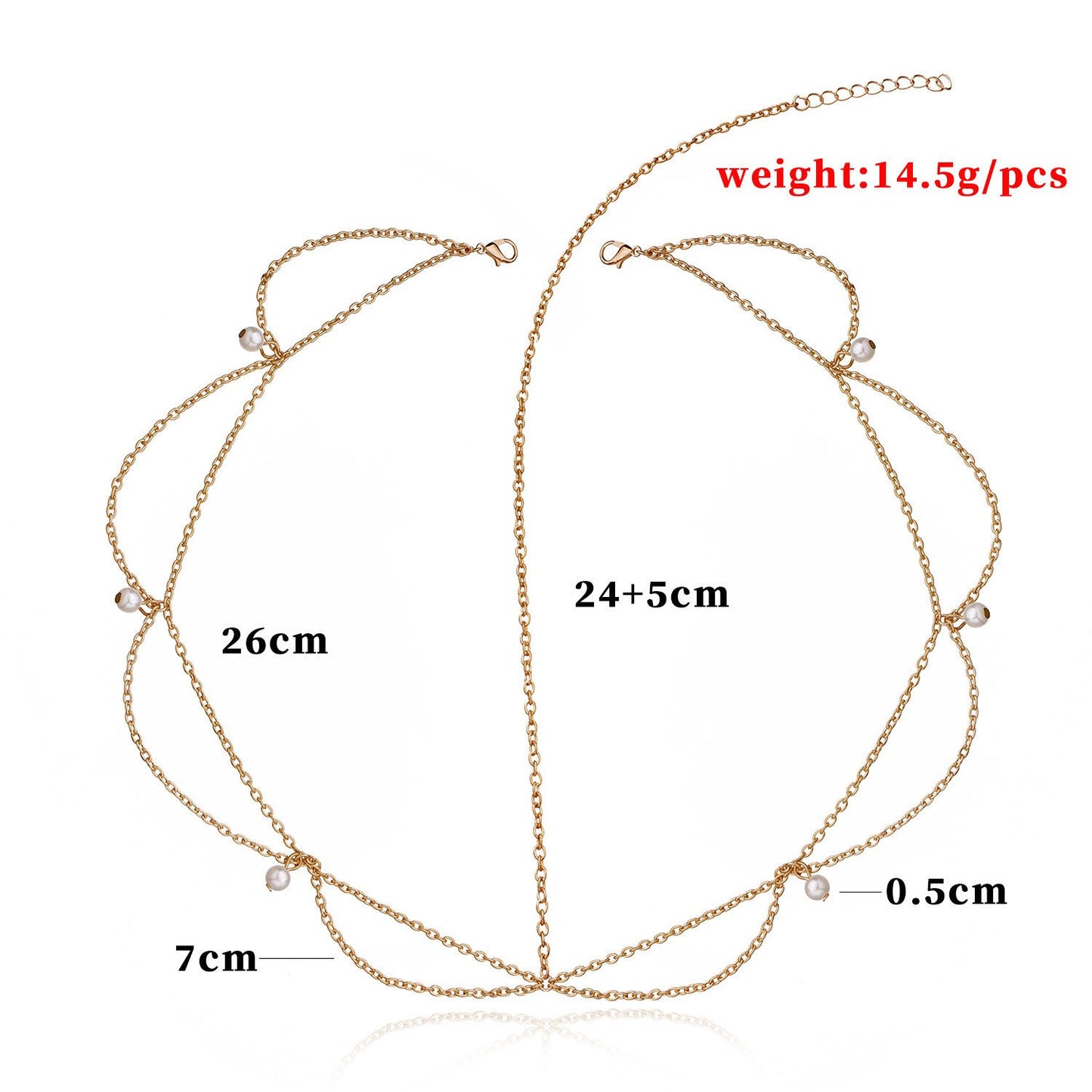 Simple Handmade Jewelry Boho Wave Tassel Chain Pearl Headband Hair Accessories
