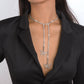 N1737 Claw Chain Rhinestone Tassel Butterfly Long Necklace Sweet Cool Elegant Fashion Niche Geometric Necklace