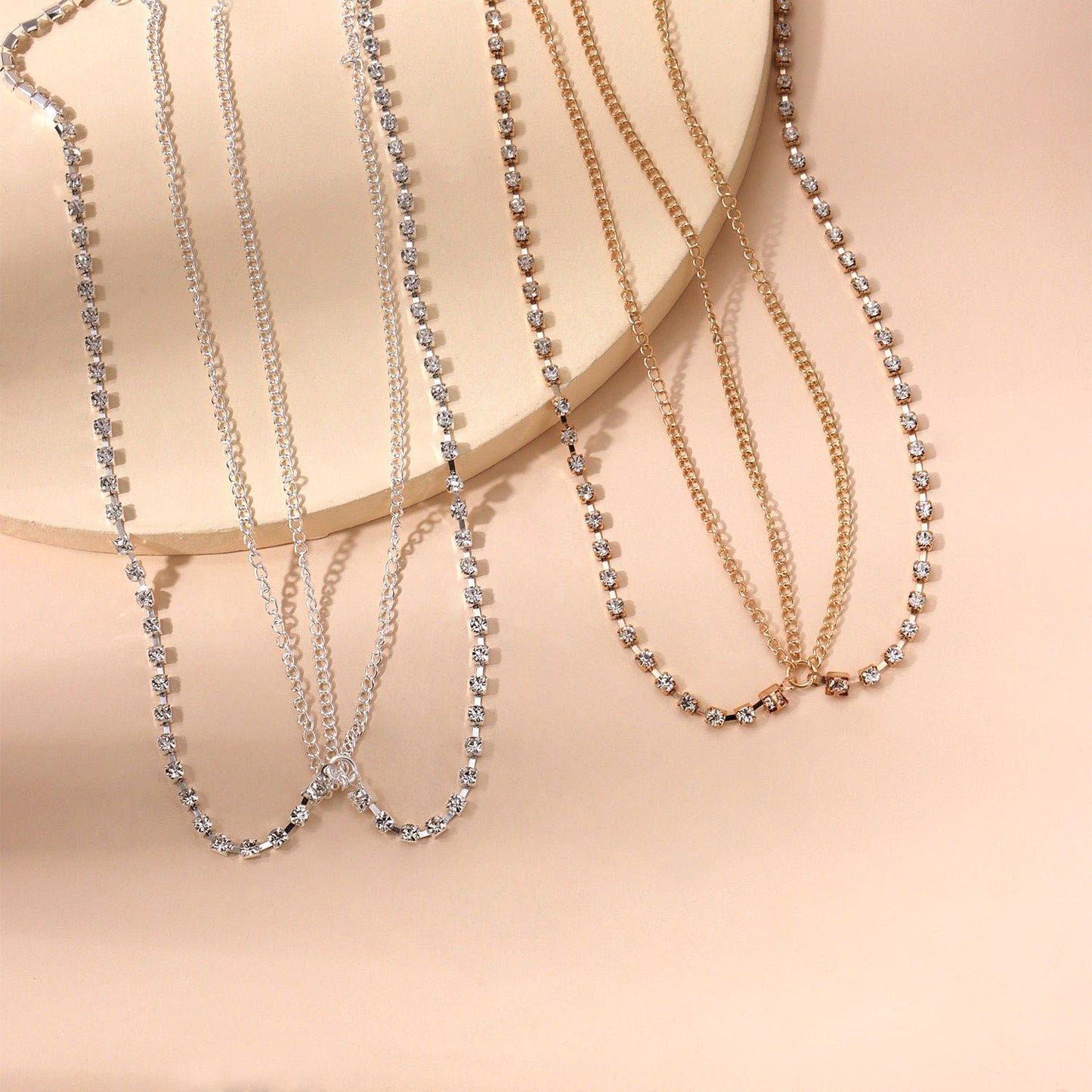 Bohemian Fan Metal Tassel Chain Rhinestone Headband Headdress Hair Band Head Chain