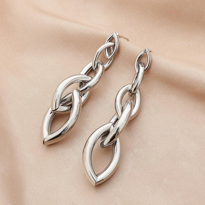 Punk Long Hollow Metal Geometric Earrings Personality Creative Temperament Fashion Trend Earrings