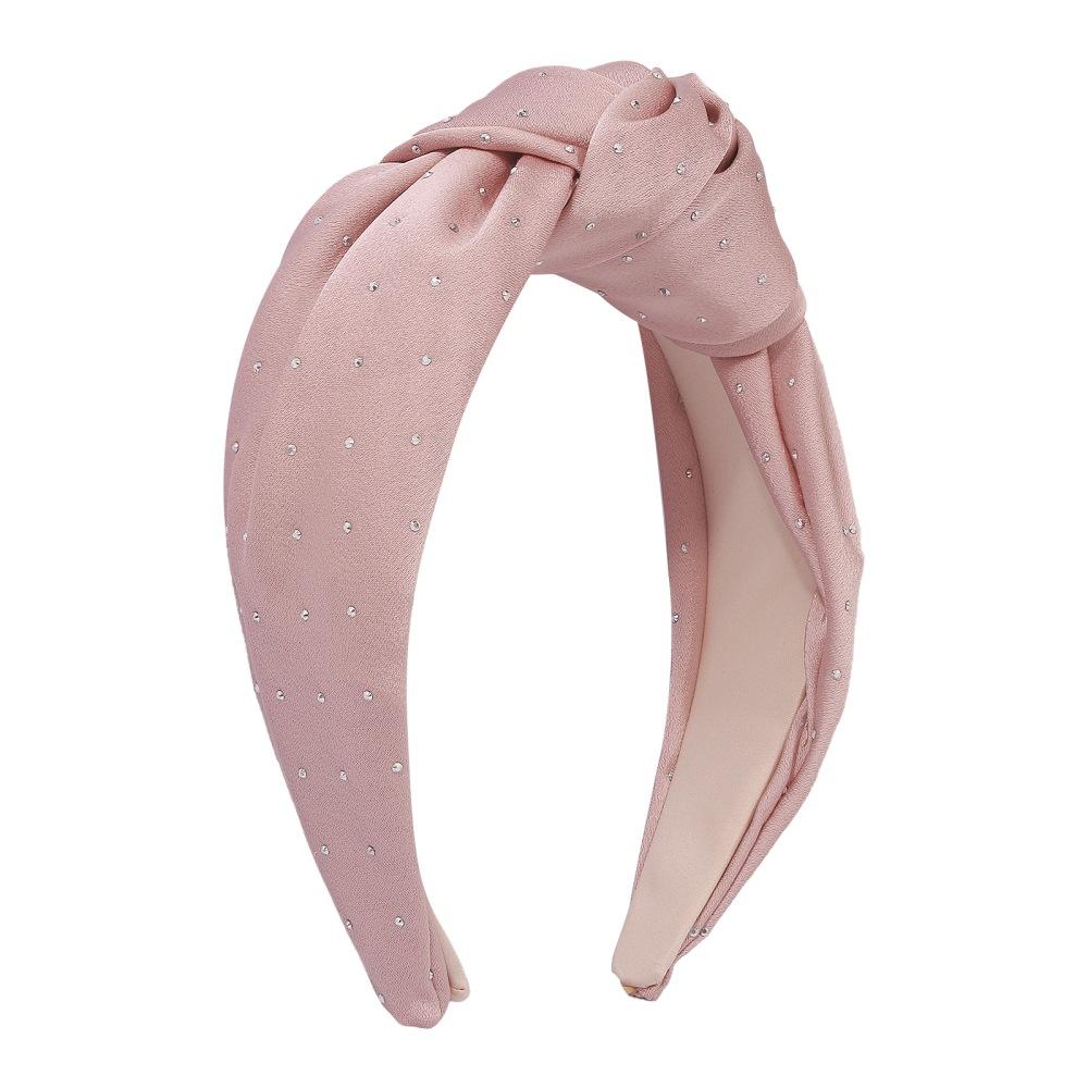 F3784 Simple Fabric Knotted Headband Elegant Fragrance Temperament Headband Retro Rhinestone Hair Accessories for Women
