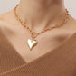 Jewelry ins hip-hop collarbone necklace exaggerated big heart pendant necklace female