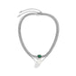 Jewelry imitation pearl thick chain mix and match necklace personality cold emerald double layer necklace