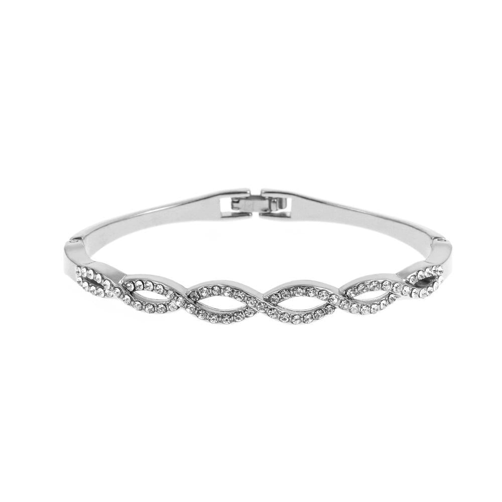 Twist bracelet ins full diamond hollow cross geometric fashion bracelet simple personality bracelet