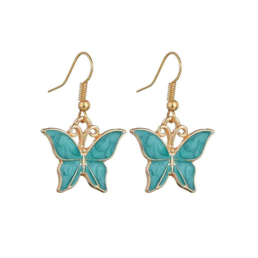 Jewelry Drip Oil Butterfly Earrings Female Retro Fashion Creative Earrings