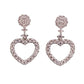 Jewelry Women's Sweet Simple Love Diamond Short 925 Silver Needle Pendant Earrings Stud Earrings