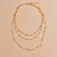 Fashionable and simple multi-element combination with stars, sequins and multi-layered street photography necklaces