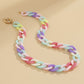 Jewelry Sweet Cool Candy Color Acrylic Buckle Necklace Macaron Color Chain Clavicle Necklace