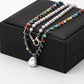 Mask lanyard necklace creative pearl chain colorful beads special-shaped pearl pendant glasses chain adjustable