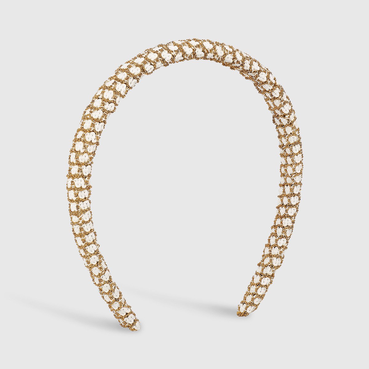 F4473 Creative fashion small fragrance headband French light luxury temperament elegant gold beads simple non-slip headband
