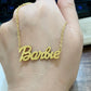 Fashion cute Barbie necklace English alphabet Barbie necklace female