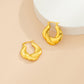 Jewelry metal texture U-shaped twist earrings female retro cold geometric all-match earrings